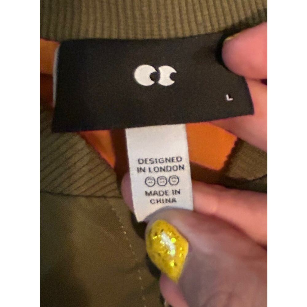 Lazy Oaf Women's Green Pilots Bomber Midi Dress - Size Large - Picture 7 of 9